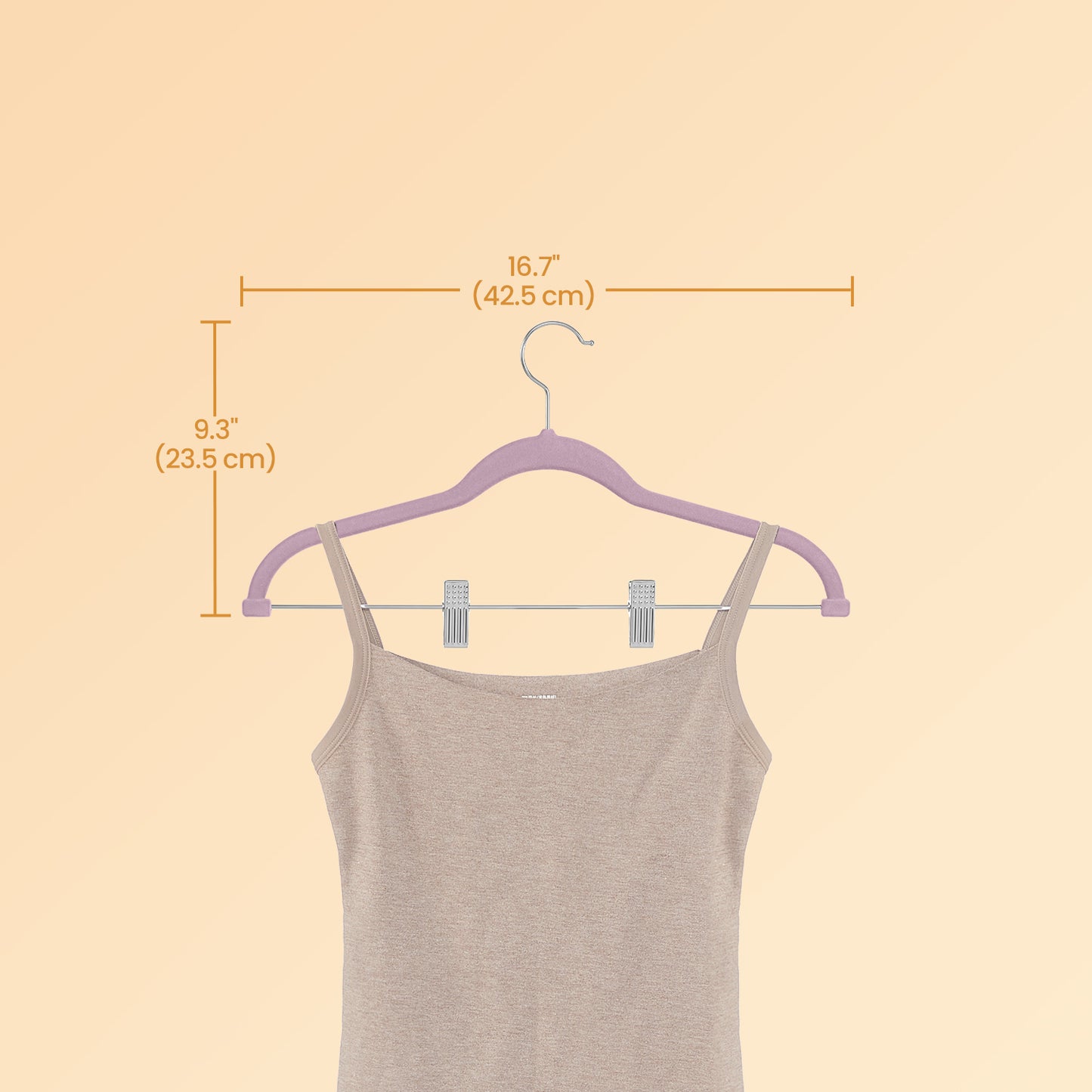 30-Pack Pants Hangers, 16.7-Inch Long Velvet Hangers with Adjustable Clips, Heavy-Duty, Non-Slip Skirt Hangers, Space-Saving for Pants, Skirts, Coats, Dresses, Pale Purple