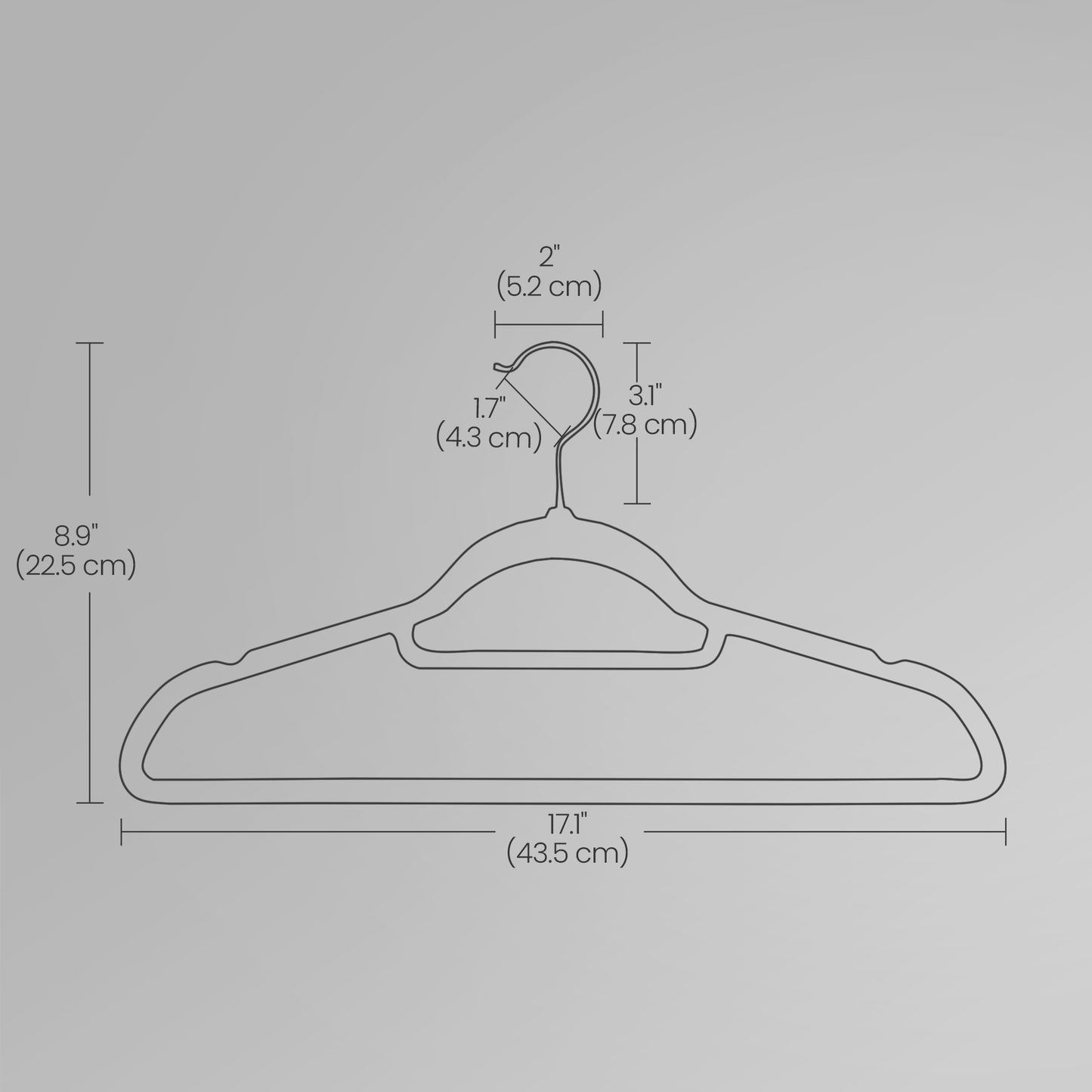Set of 50 Velvet Hangers with Rose Gold Swivel Hooks, Non-Slip Space Saving Hangers for Shirts and Dresses, Cloud White
