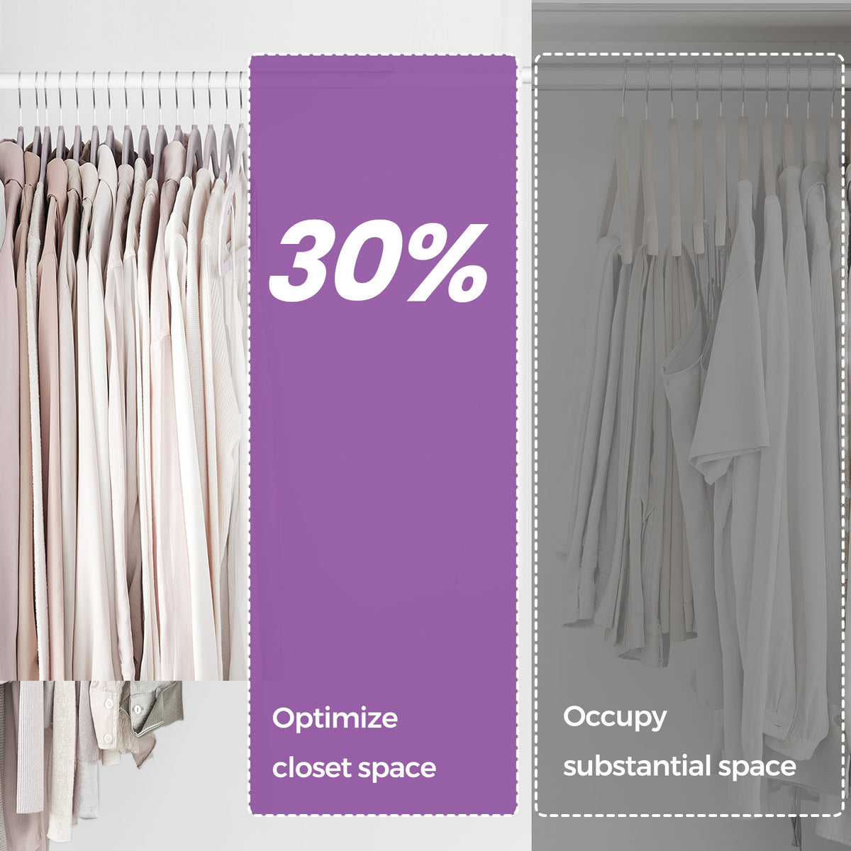 LEDREM Velvet Hangers 50 Pack, Non-Slip Clothes Hangers, Suit Hangers with Shoulder Notches, Pants Bar, 360° Swivel Hook, for Closet, Light Lilac