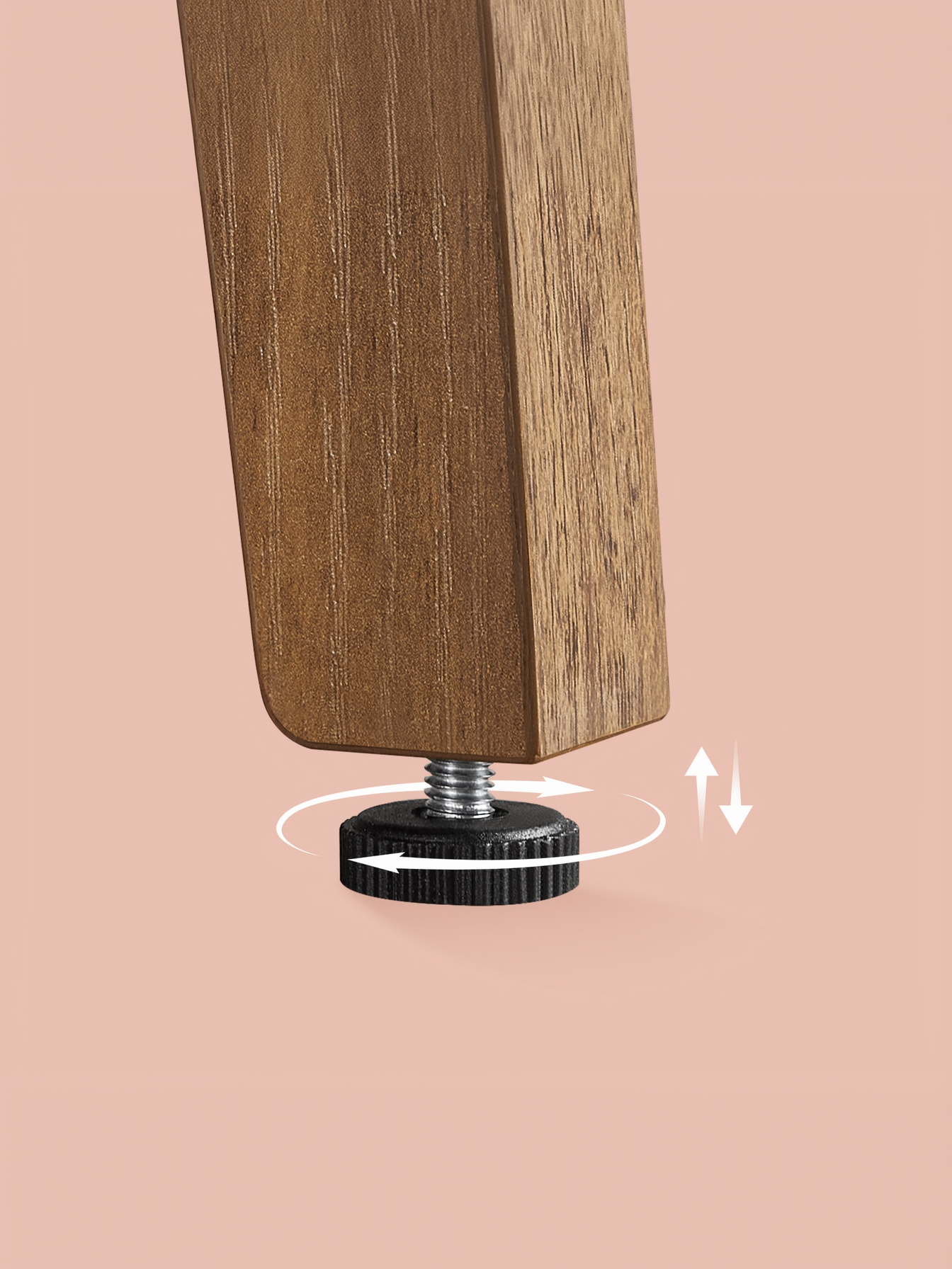 Round End Table for Living Room and Bedroom, Tapered Legs with Curved Design, Compact Nightstand for Small Spaces, Honey Brown