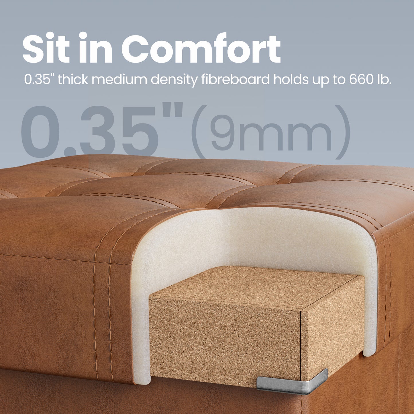 Storage Ottoman - 30" Flip-Top Bench, 660lb Capacity, 24-Gallon Storage, Synthetic Leather, Multi-Functional, Coffee Brown