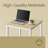 LEDREM Compact Bar Table - 36.2" Height, 220lb Capacity, Space-Saving Design, Easy Assembly, 23.6x23.6 Inches, Oak Beige and White