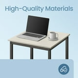LEDREM Compact Bar Table - 36.2" Height, 220lb Capacity, Space-Saving Design, Easy Assembly, 23.6x23.6 Inches, Vintage White and Black