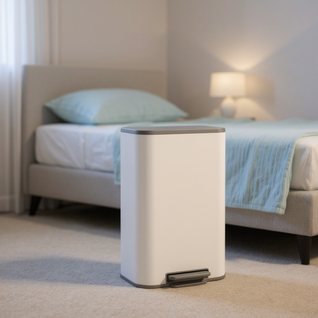8-Gallon Step Trash Can, Soft-Close Stay-Open Lid, Inner Bucket, Non-Slip Pedal, Compact Stainless Steel Bin for Kitchen,Cloud White