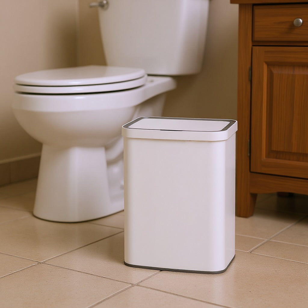 Motion Sensor Trash Can 13-Gallon, Automatic Lid, Soft-Close, Large Opening, with Carbon Filters, Stainless Steel,Ink Black
