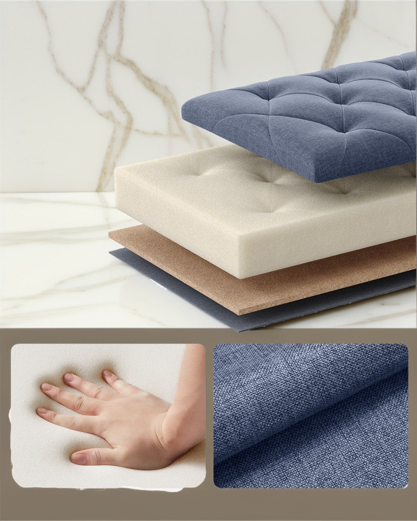 Multi-Functional Storage Ottoman Bench with Removable Cover, 43" Extra Wide, 660lb Capacity, 5-in-1 Use, Light Denim Blue