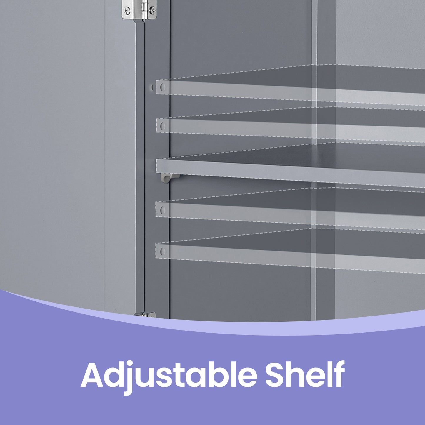 Freestanding Bathroom Storage Organizer with 2 Drawers & 2 Doors, Adjustable Shelves, Wall-Mountable, 11.8"x23.6"x43.3", Dove Gray