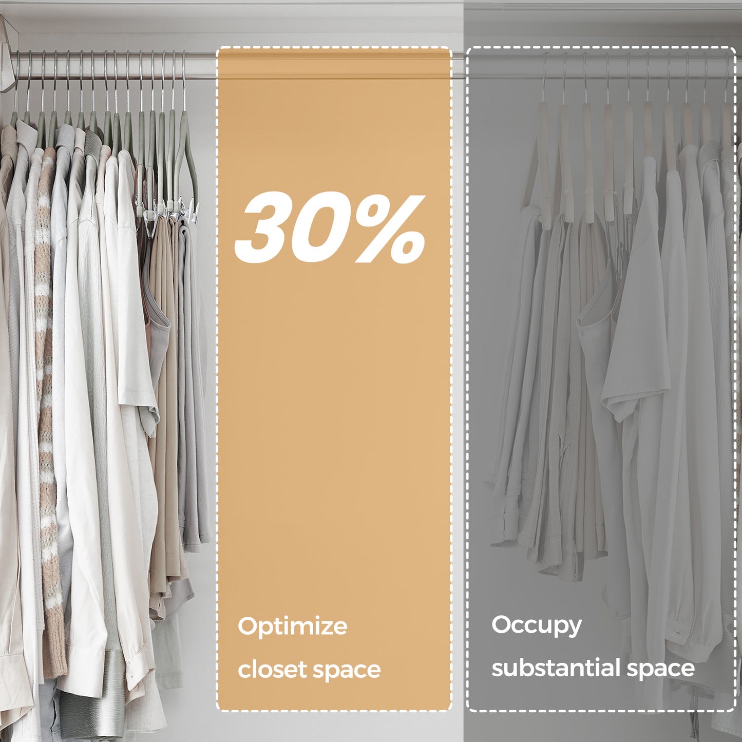 30-Pack Adjustable Non-Slip Velvet Hangers with Movable Clips, Heavy-Duty Space-Saving for Pants, Skirts, Dresses, Coats , Pale Green