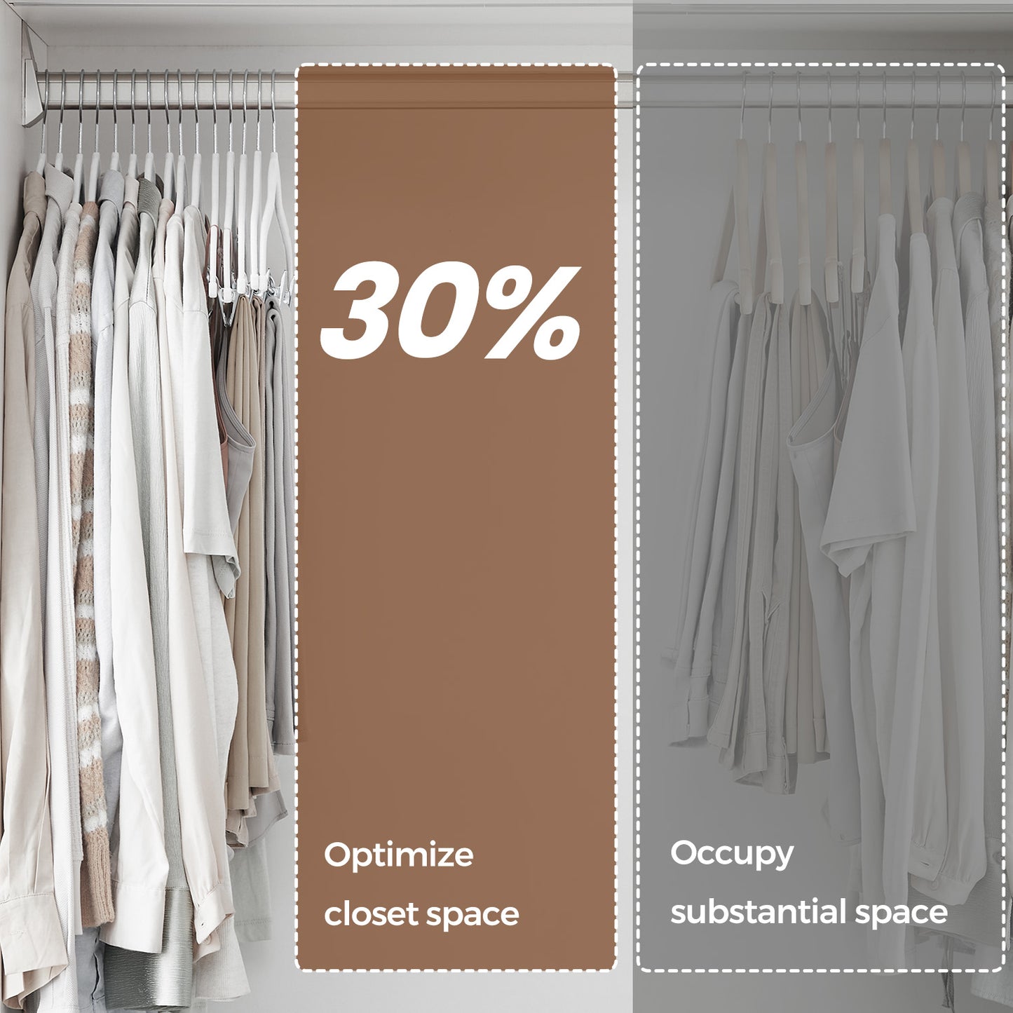50-Pack Velvet Hangers with Adjustable Clips, 16.7-Inch Slim Non-Slip Clothes Hangers for Pants, Skirts, Dresses, Space Saving, White