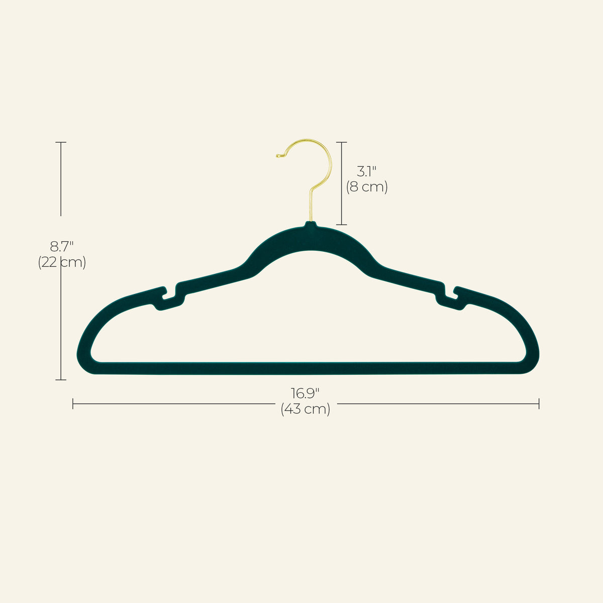 LEDREM Velvet Hangers 50 Pack, Non-Slip Clothes Hangers, Suit Hangers with Shoulder Notches, Pants Bar, 360° Swivel Hook, for Closet, Green