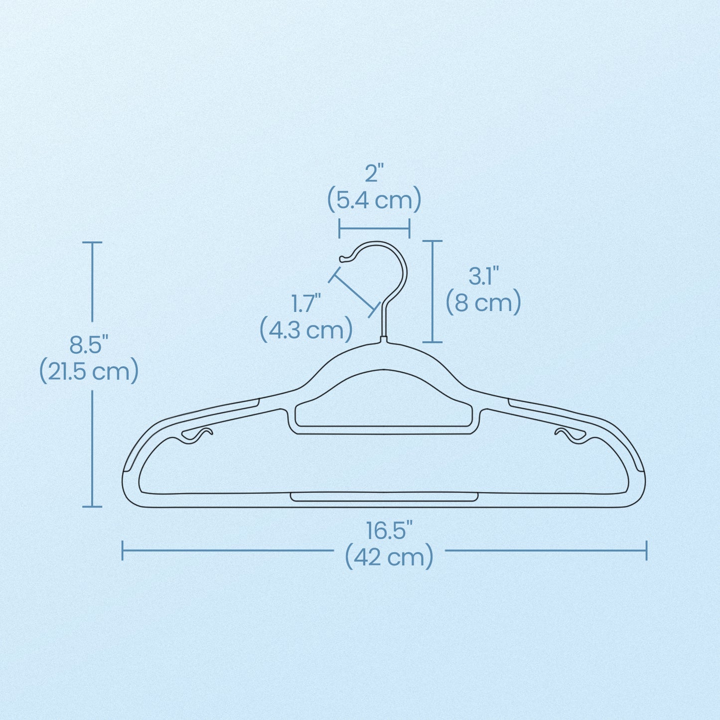 30-Pack Heavy-Duty Plastic Clothes Hangers, Non-Slip & Space-Saving (0.2" Slim), 360° Swivel Hook, Holds 11 lb , for Coats, Pants, Ties & Straps, Light,Dark Gray