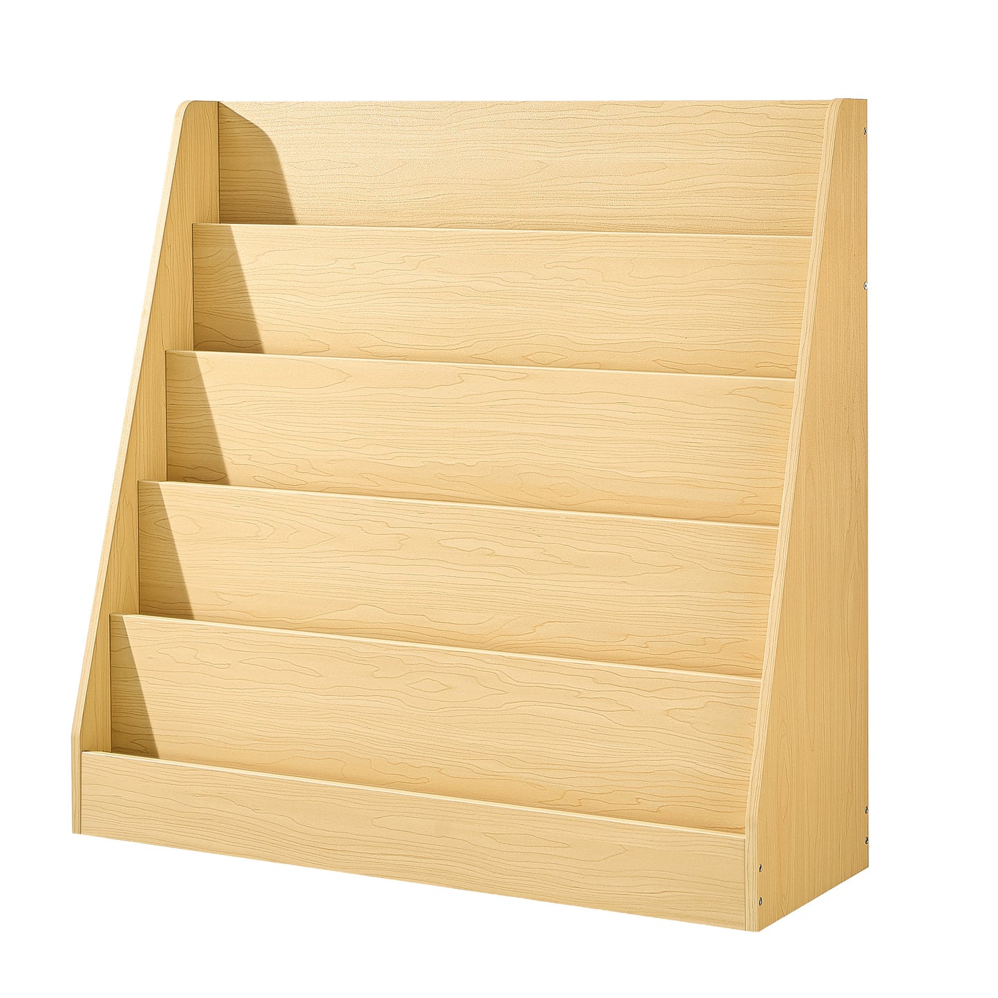 Children’s Bookshelf, Montessori 5-Tier Book Display Rack, Bookcase for Kids Room, Beige