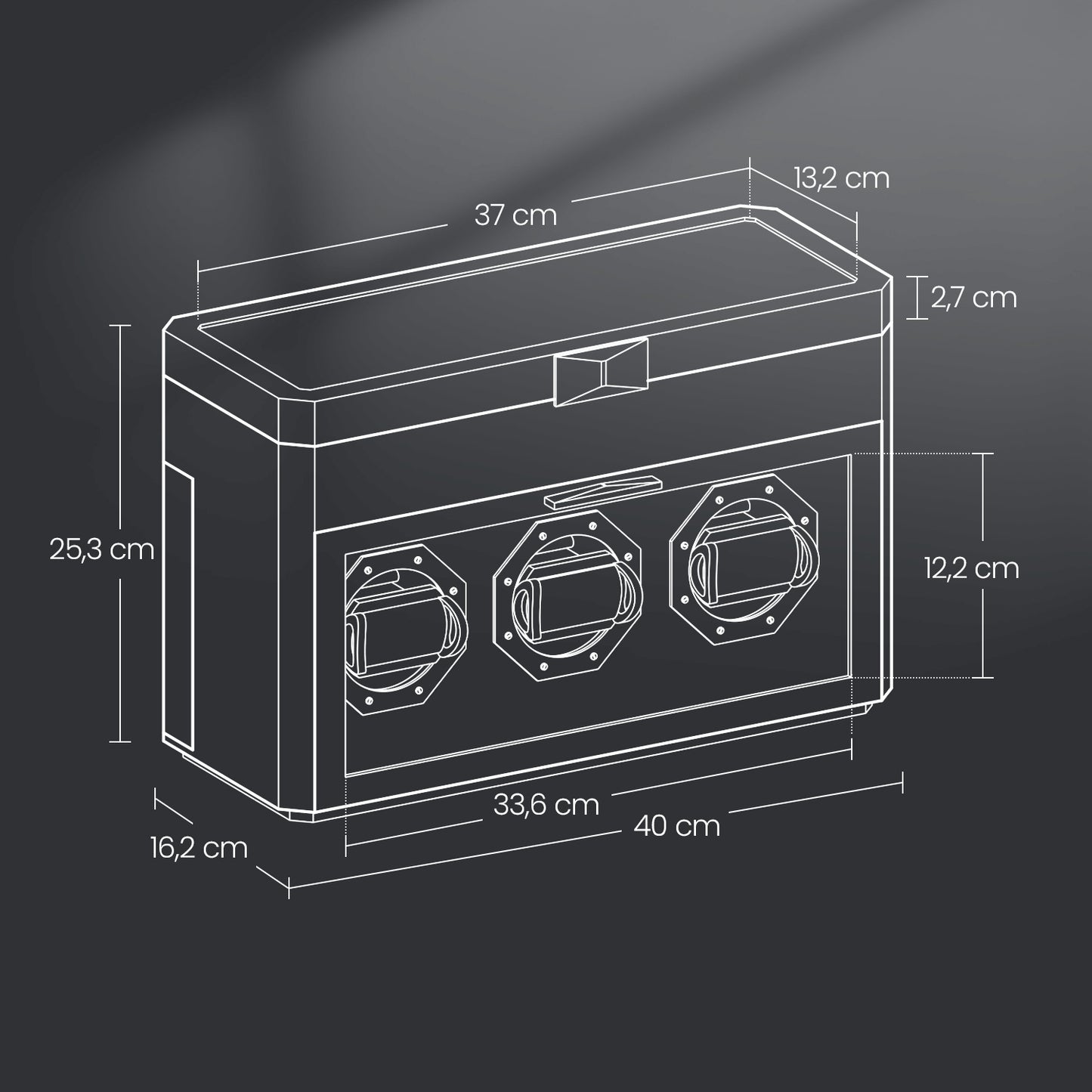 9-Slot Luxury Watch Box - Glass Top Display Case with Adjustable Holders, PU Leather Storage Organizer, Gift Ready, Ink Black