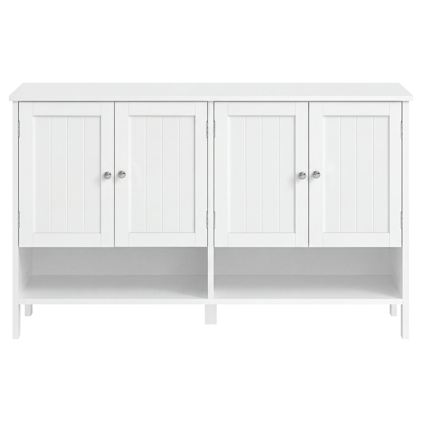 3-Tier Freestanding Shoe Cabinet with Adjustable Shelf, 165 lb Capacity, Modern Entryway Organizer, Cloud White