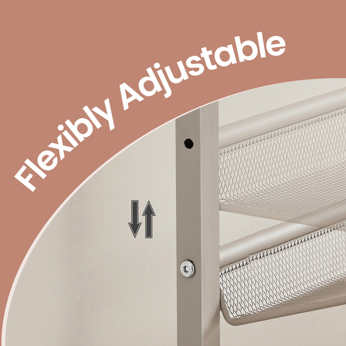 LEDREM Shoe Rack, 5 Tier Entryway Organizer with Adjustable Shelves, 29.5 x 10.8 x 36.5 Inches, Cappuccino Beige and Oatmeal Beige