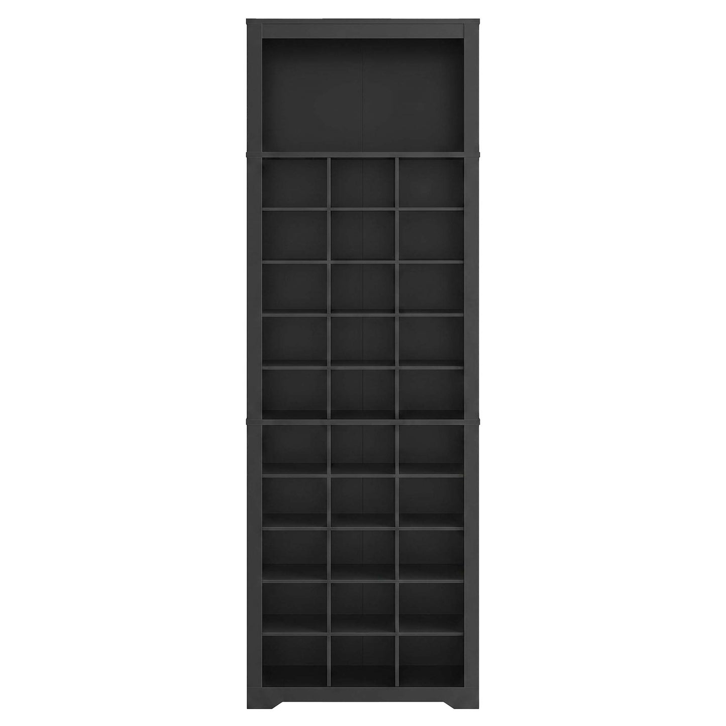 Shoe Storage Cabinet with 0 Flip Drawers, Asjustable and Removable Dividers, Holds 15-18 Pairs of Shoes, Black