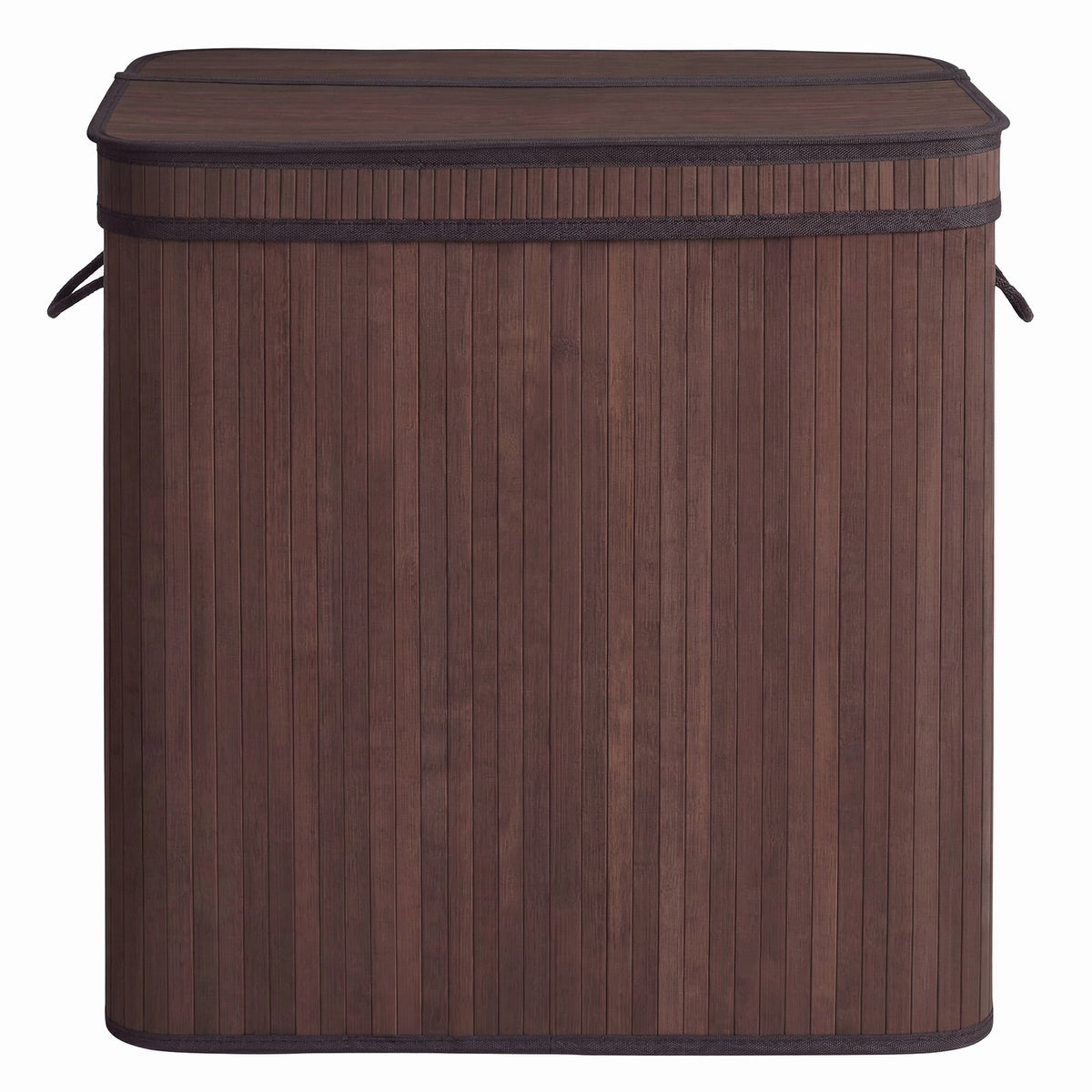 LEDREM Bamboo Laundry Basket, Removable Bag with Lid and Handles, Machine Washable, Laundry Room, 39.6 Gallons, Brown