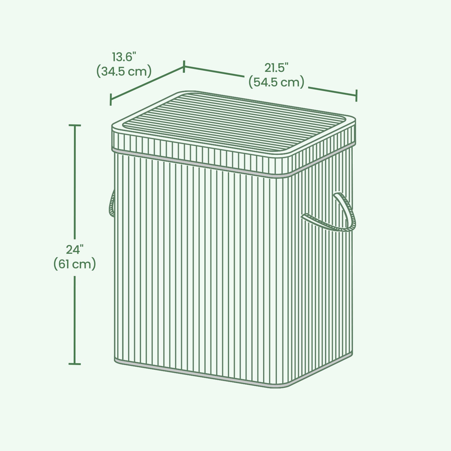 Foldable Bamboo Laundry Hamper with Removable Washable Liner, 26.4-Gallon Capacity, Metal Frame & Handles, for Bedroom，Bathroom, Ink Black