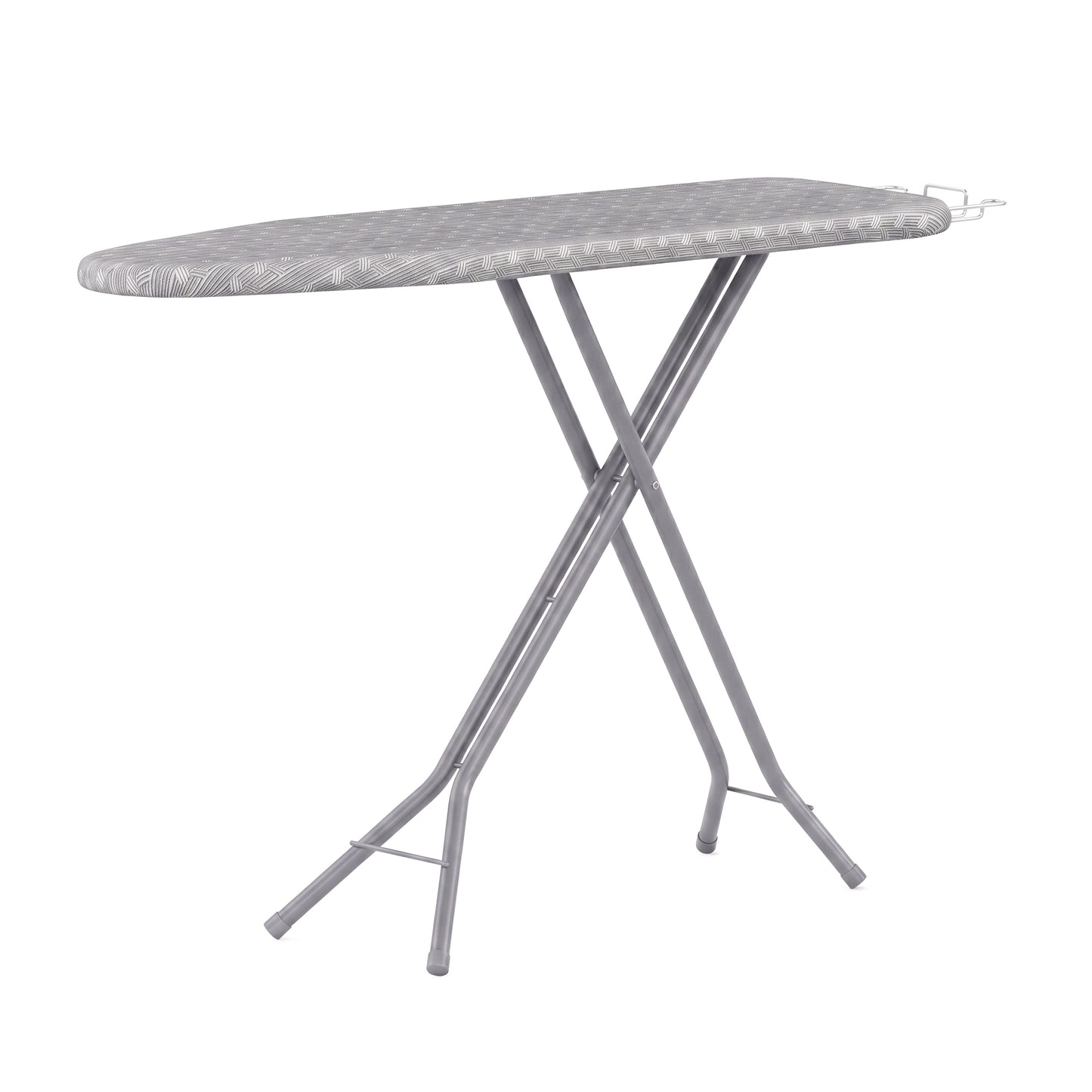 Ironing Board, Full Size Foldable, Height Adjustable with Hook, Heavy-Duty Steel Frame, 54 x 14 Inches, Gray