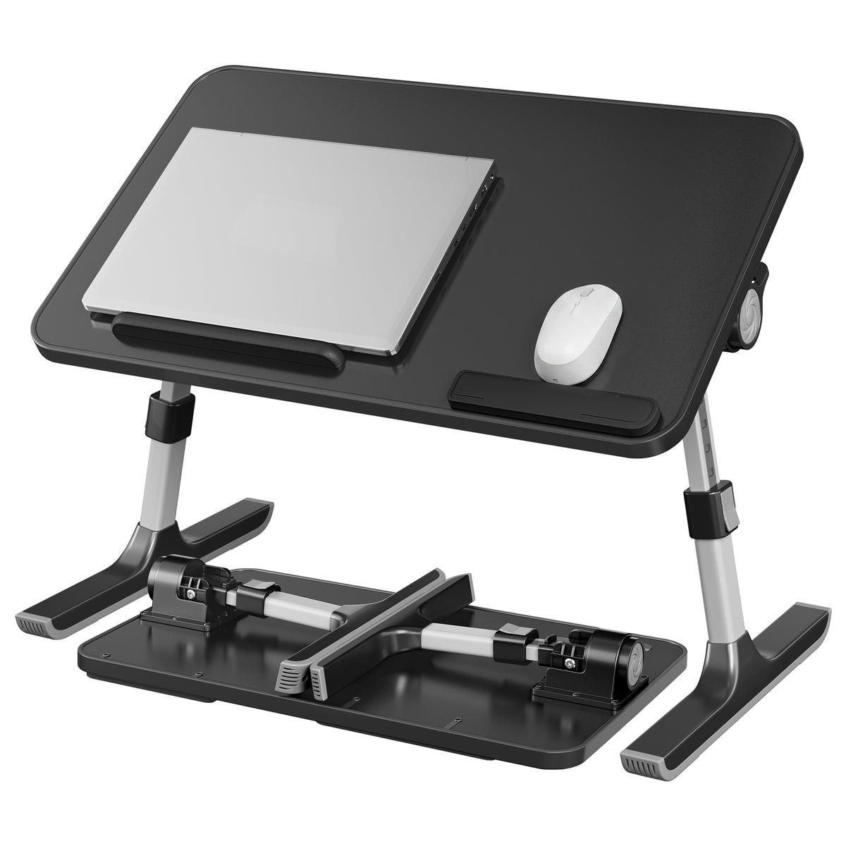 Portable Lap Desk with Drawer, Laptop Bed Tray Table for Sofa, 20.5 x 11.8 x 9.1 inches, Black