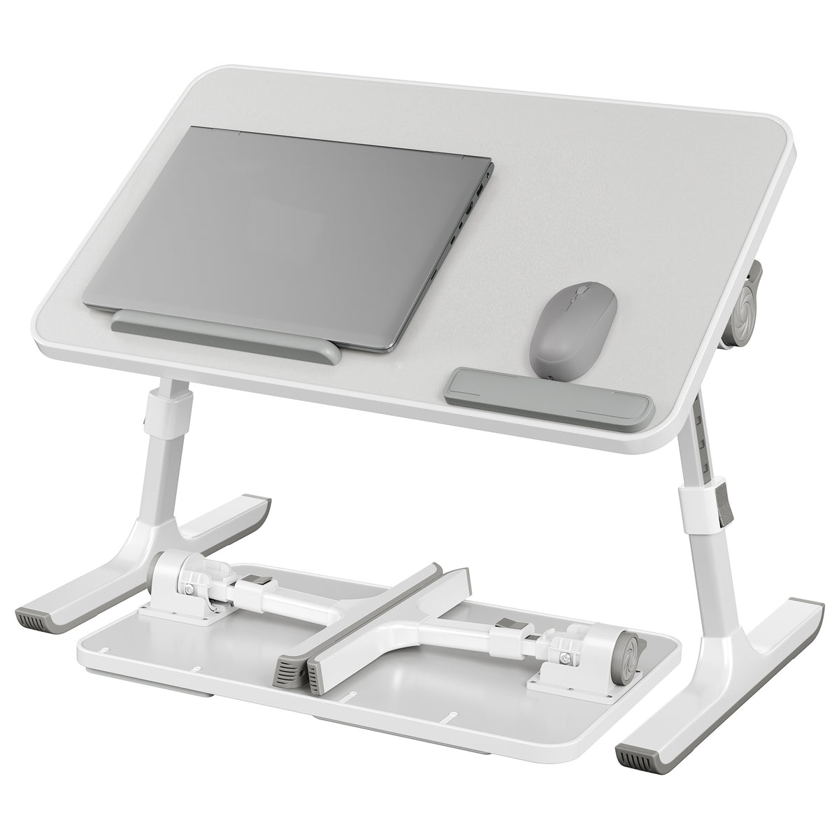 LEDREM Adjustable Portable Lap Desk, Laptop Bed Tray Table for Sofa, 20.5 x 11.8 x 9.1 inches, Grey