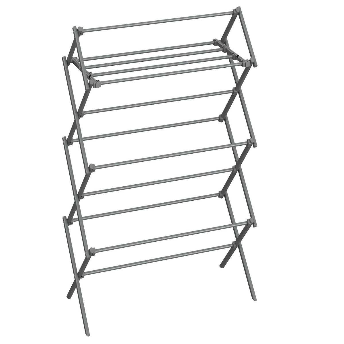 LEDREM Laundry Drying Rack, Foldable Steel Clothes Airer for Indoor or Outdoor Use, Simple Assembly, Gray