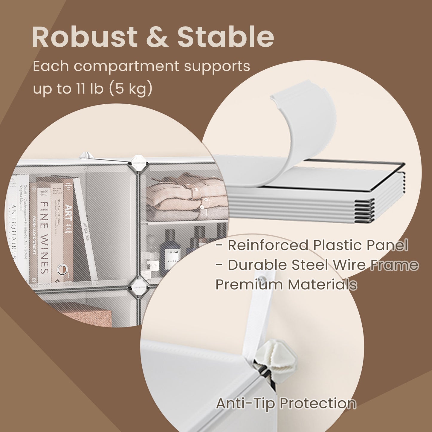 12-Tier Shoe Rack Organizer with Adjustable Modular Storage, Sturdy Panels & Steel Wire, for Closet or Entryway, Holds 48 Pairs, Cloud White and Transparent