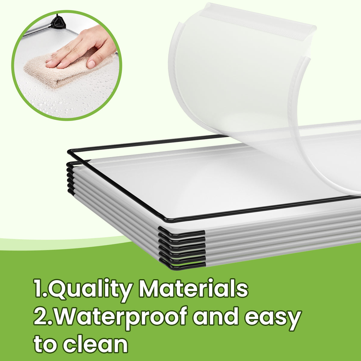 LEDREM Plastic Cube Storage, 6 Plastic Storage Cubes, Modular Organizer, for Clothes Storage Cabinet, Cloud White