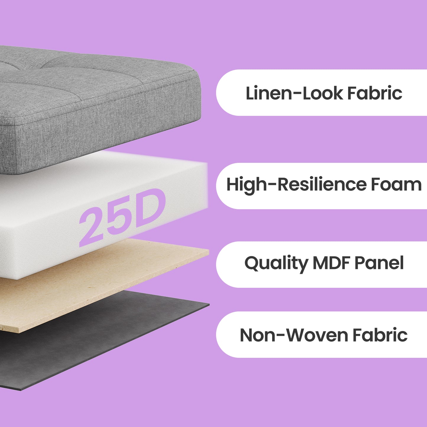 Foldable Storage Ottoman, 286lb Capacity Multi-Purpose Foot Rest Stool with 8 Gallon Storage, 16.1"W, Light Gray