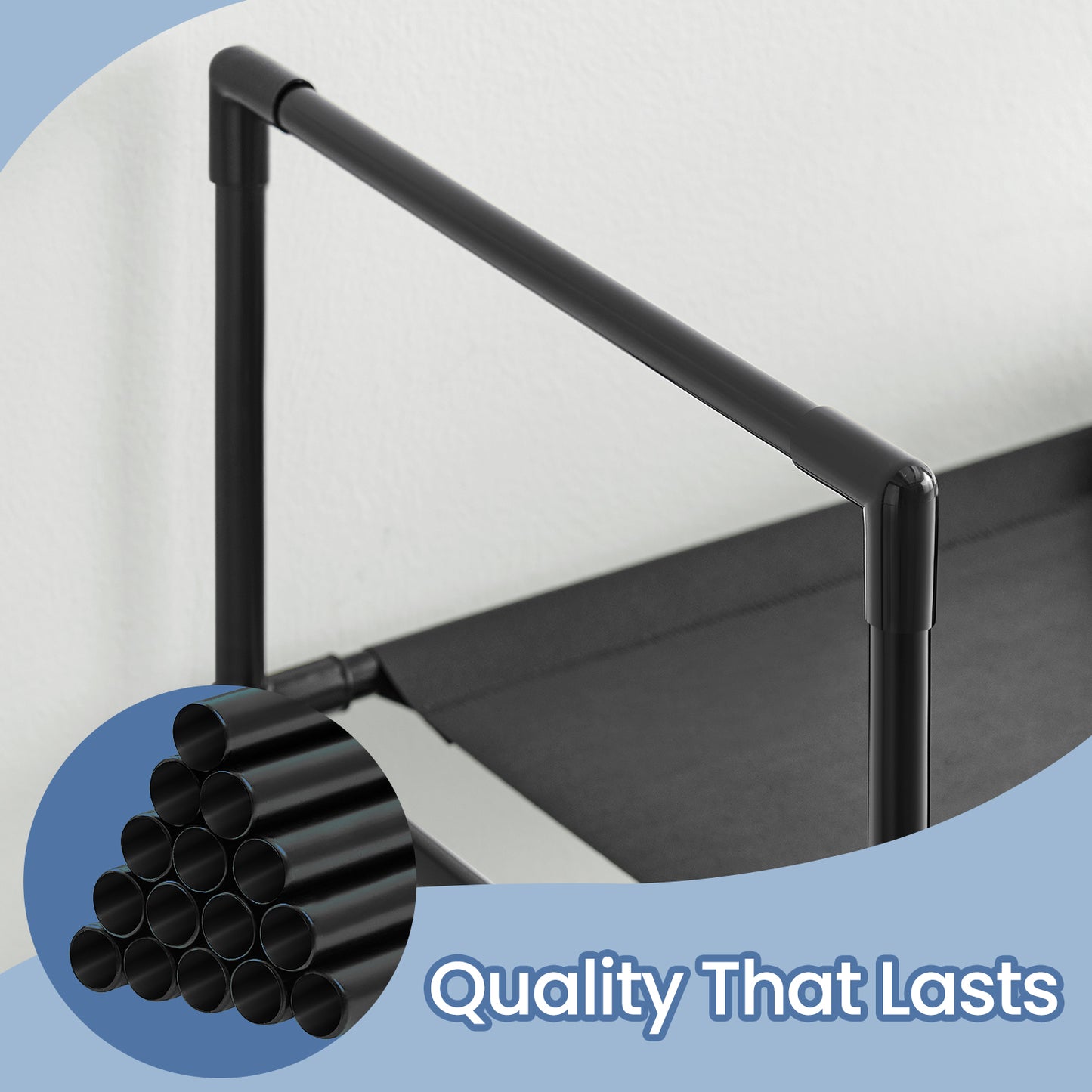 10-Tier Shoe Rack, Space-Saving Shoe Shelf Organizer, Sturdy Metal Frame & Non-Woven Shelves, for Entryway，Bedroom, Adjustable Height, Holds 30+ Pairs, Black