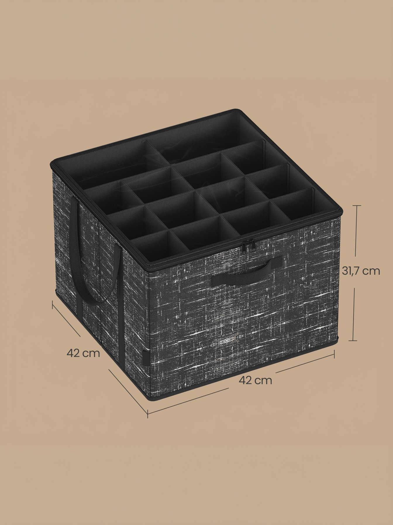 Set of 2 Shoe Storage Cubes with Transparent Lids, 16-Pair Each Fabric Organizer Box for Closet and Entryway, Ink Black
