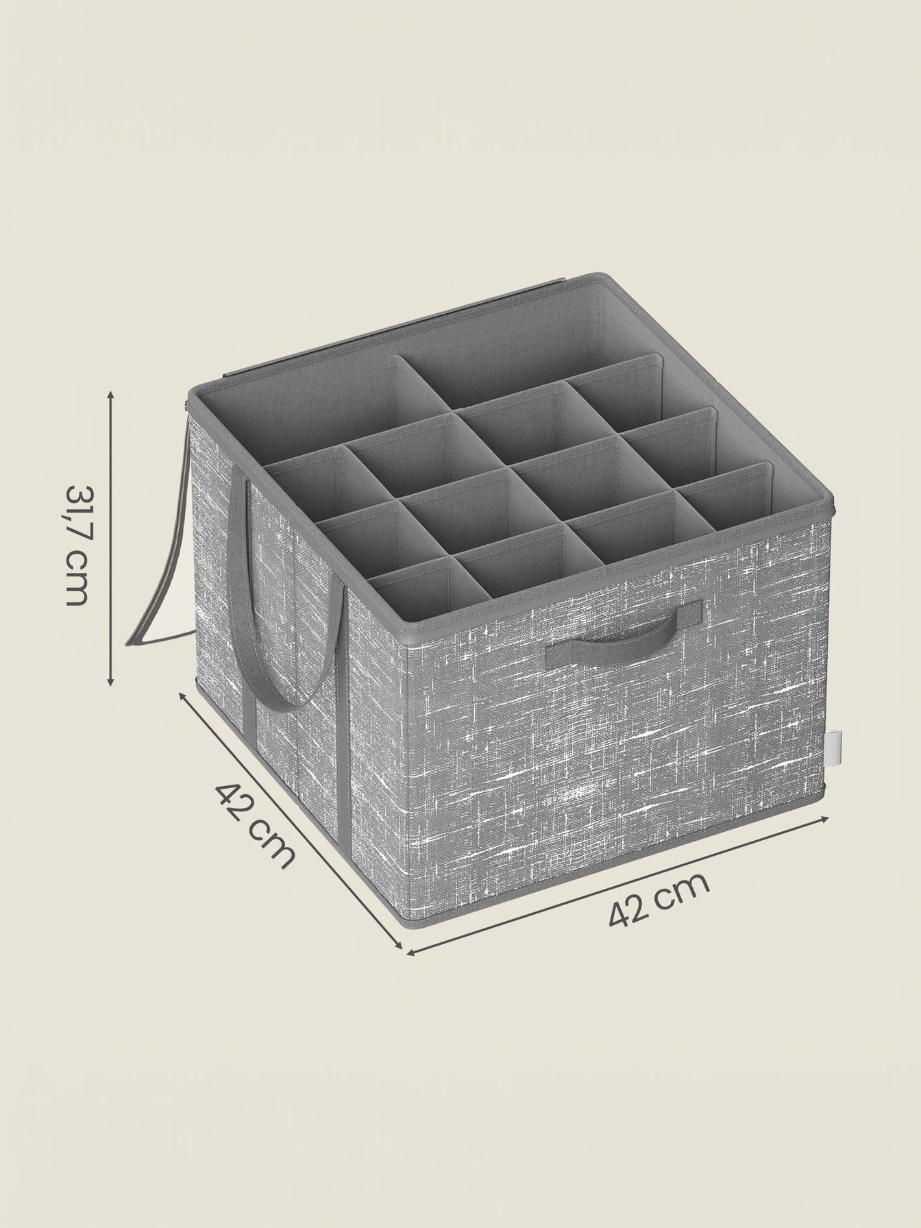 Set of 2 Shoe Storage Cubes with Transparent Lids, 16-Pair Each Fabric Organizer Box for Closet and Entryway, Cattail Gray