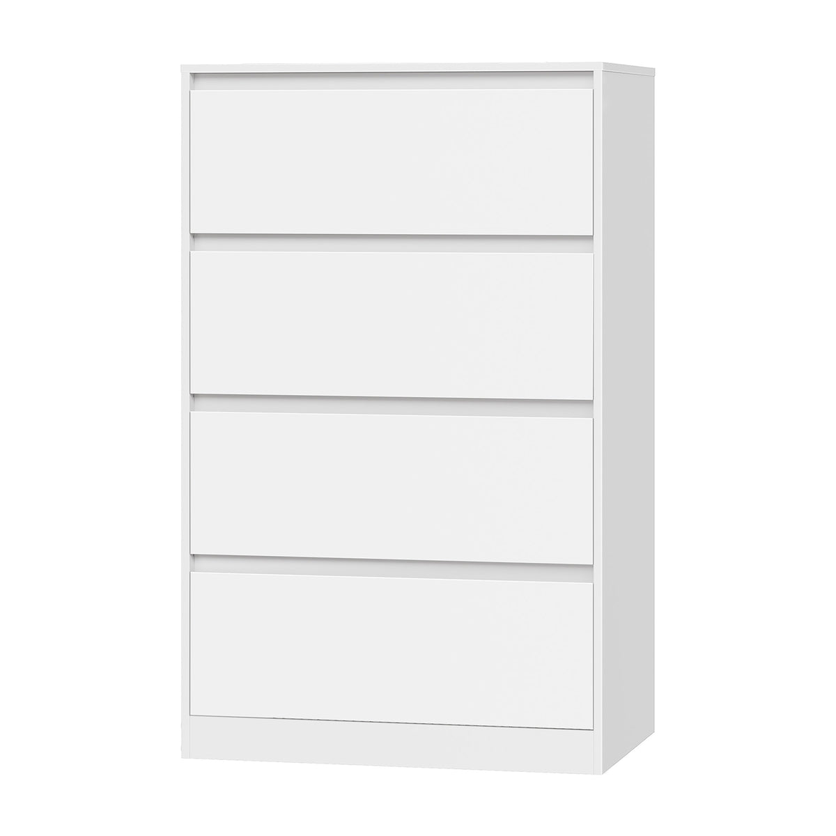 Modern 4-Drawer Dresser for Bedroom, Vertical Storage Tower Unit for Closet Living Room Entryway, Minimalist, White
