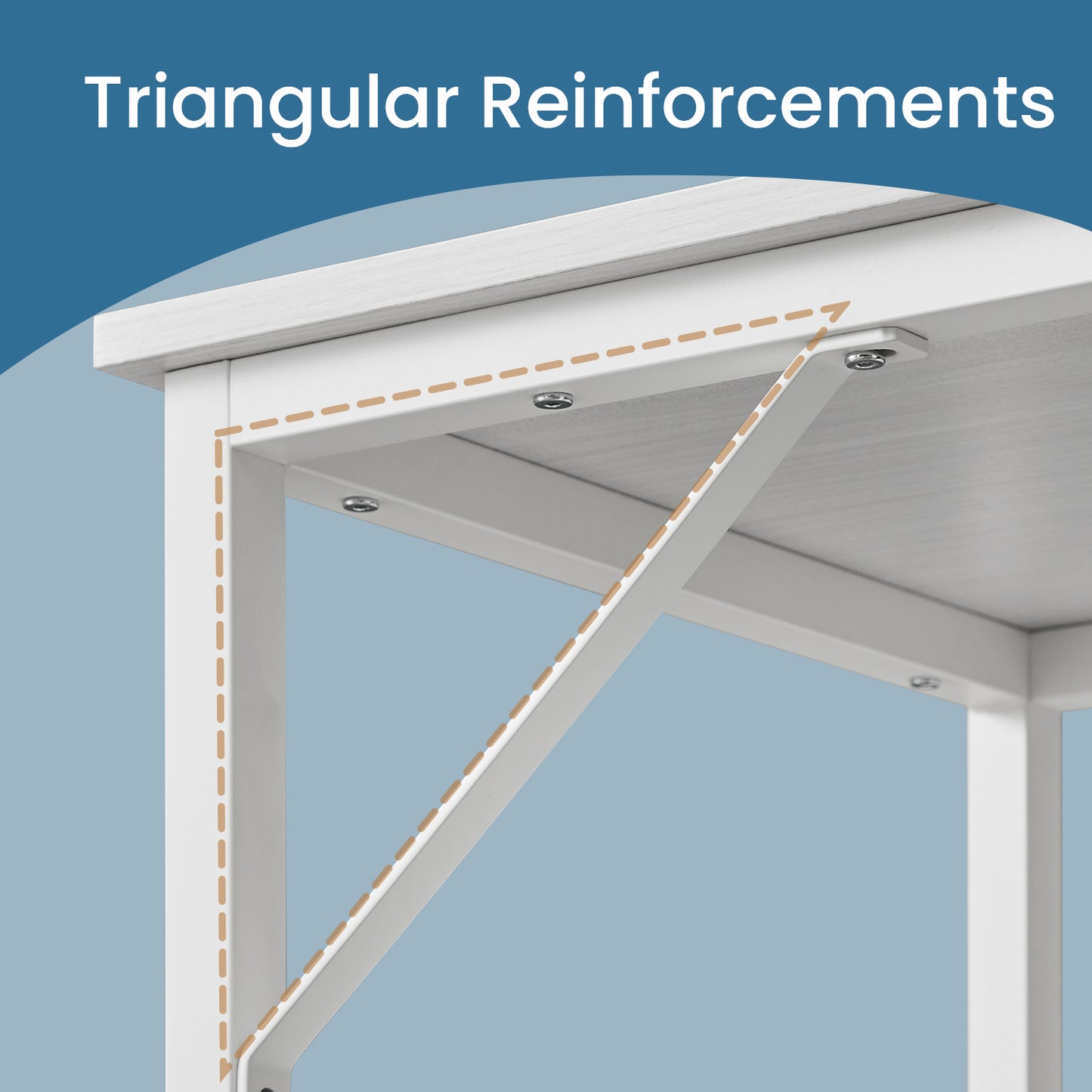 39.4" Computer Desk, Office Work Desk with Steel Frame, 110 lb Capacity, for Home Office & Study, Maple White and Cloud White