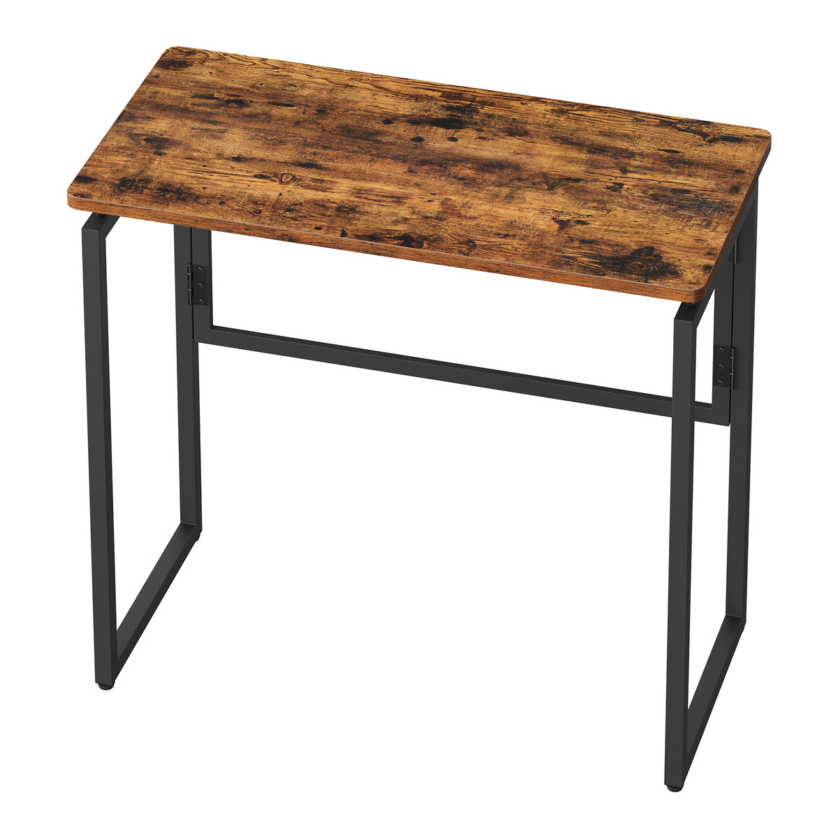 Folding Desk, Space-Saving Sturdy Computer Table with Rounded Edges, 31.5 x 15.7 x 29.1 Inches, Rustic Brown