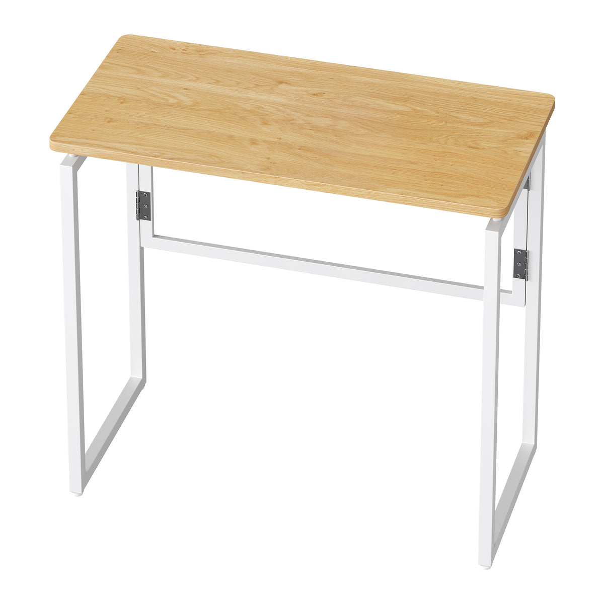 LEDREM Folding Desk, Space-Saving Sturdy Computer Table with Rounded Edges, 31.5 x 15.7 x 29.1 Inches, Yellow