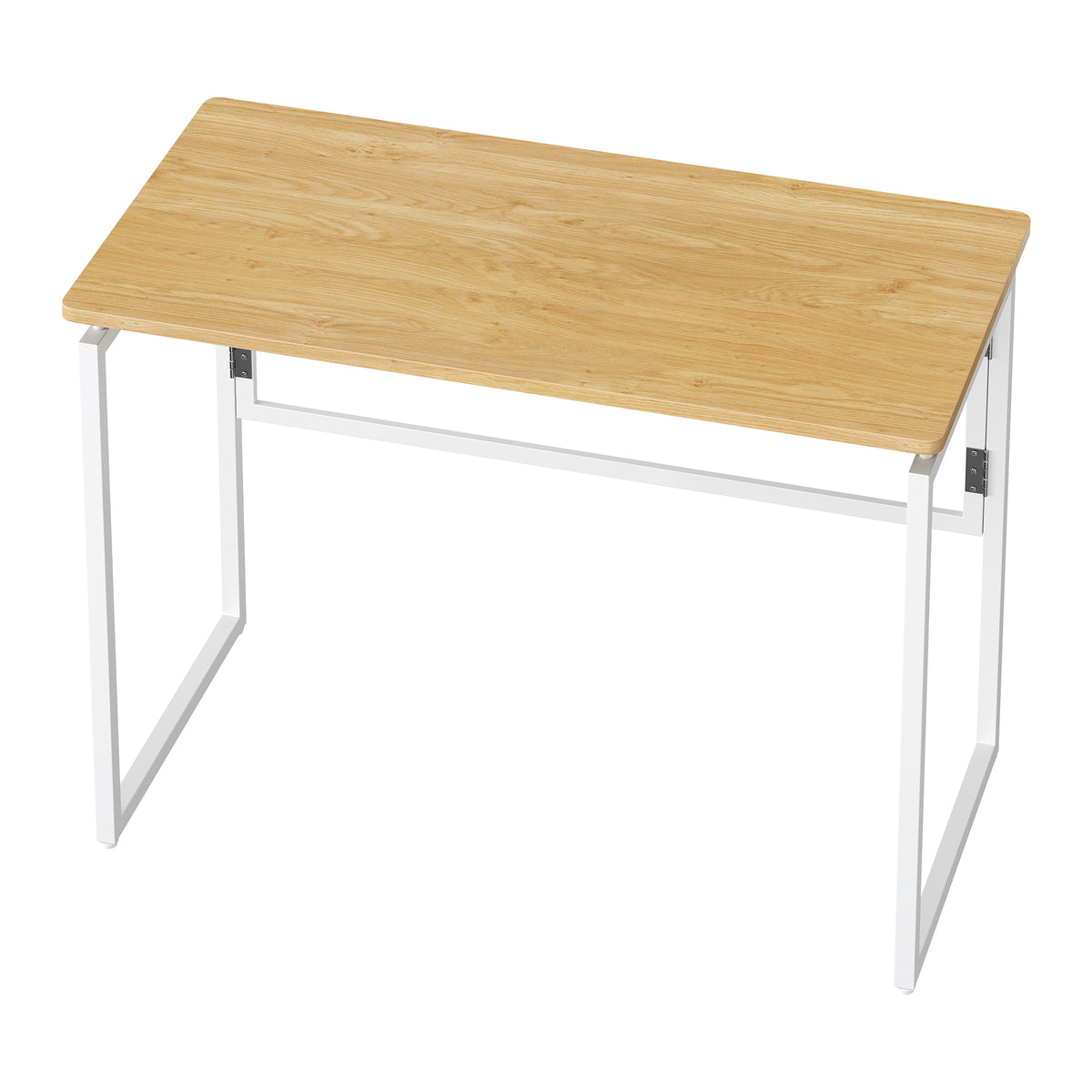 Folding Desk, Space-Saving Sturdy Computer Table with Rounded Edges, 39.4 x 19.7 x 29.1 Inches, Yellow