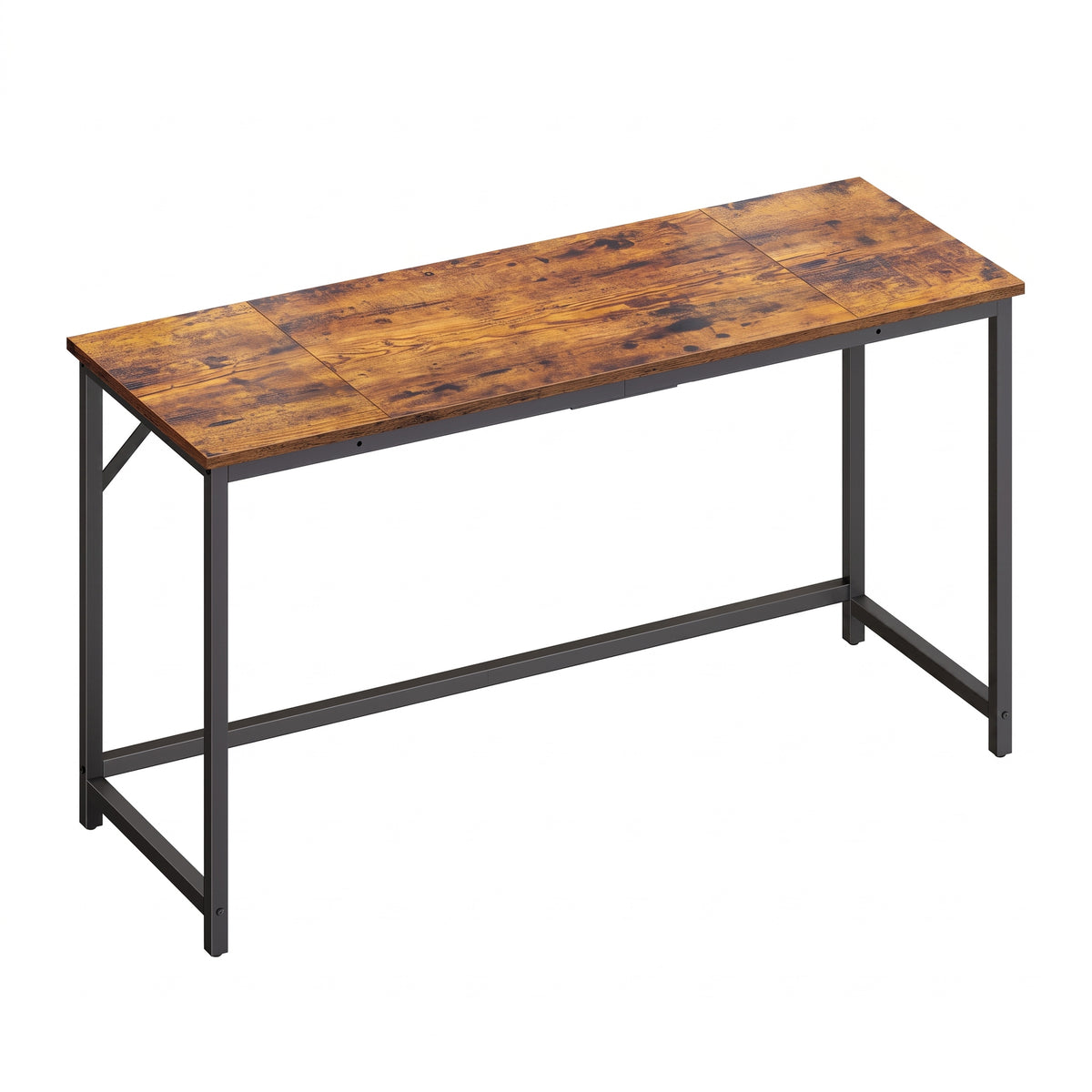 LEDREM Home Office Desk, Computer Desk, for Bedroom, Dorm, Small Spaces, Tan and Black