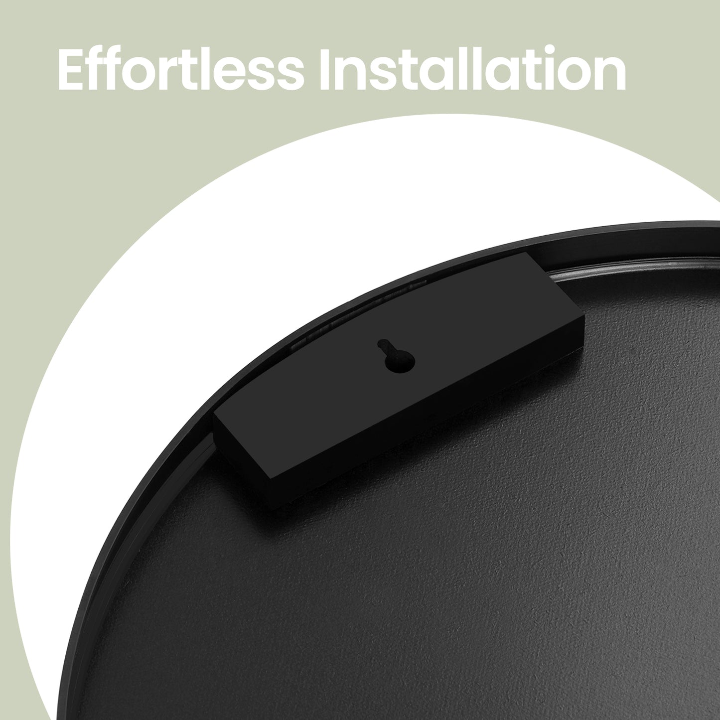 24" Round Bathroom Mirror, Black Circle Wall Mirror with Metal Frame, for Bathroom Over Sink, Bedroom, Living Room, Entryway, Ink Black