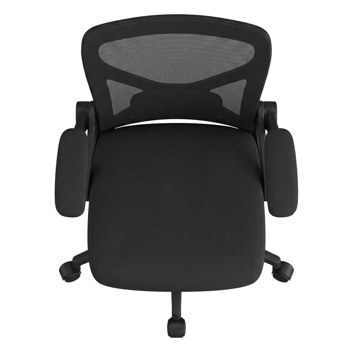 LEDREM Chair, Office Chair, Makeup Chair, Sponge, PA Plastic, Polyester Fiber, PE Plastic, Plywood, Steel, for Bedroom, Black