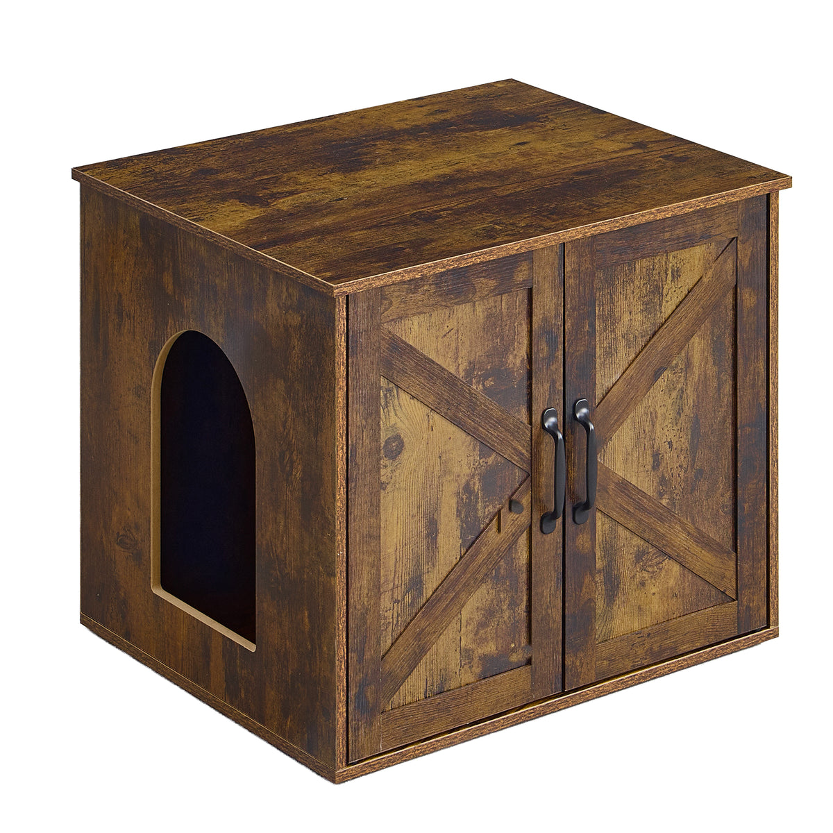Pet House End Table, Litter Box Cabinet, Hidden Cat Litter Box, 23.6 x 19.7 x 19.7 Inches, Tan