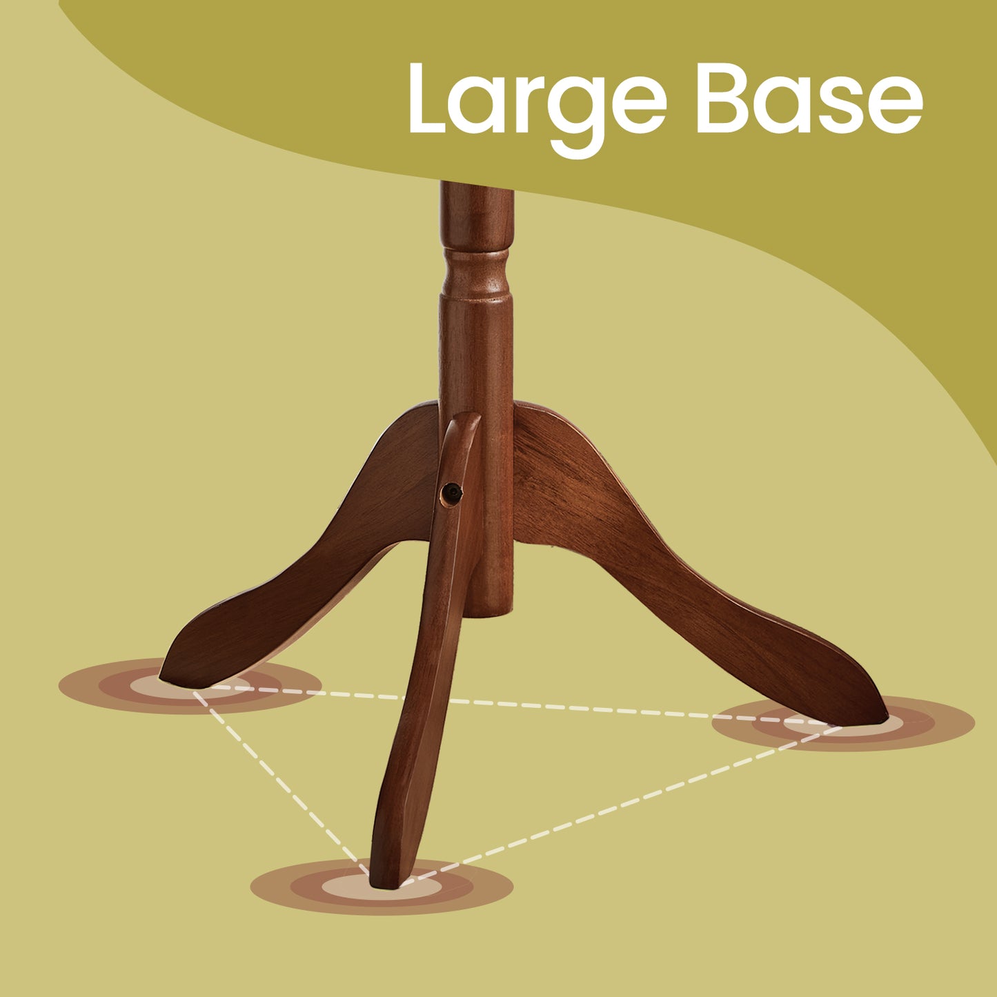 Freestanding Coat Rack Stand, 10-Hook Solid Rubberwood Entryway Hall Tree with Tri-Leg Base for Jackets, Hats, Bags, Dark Walnut
