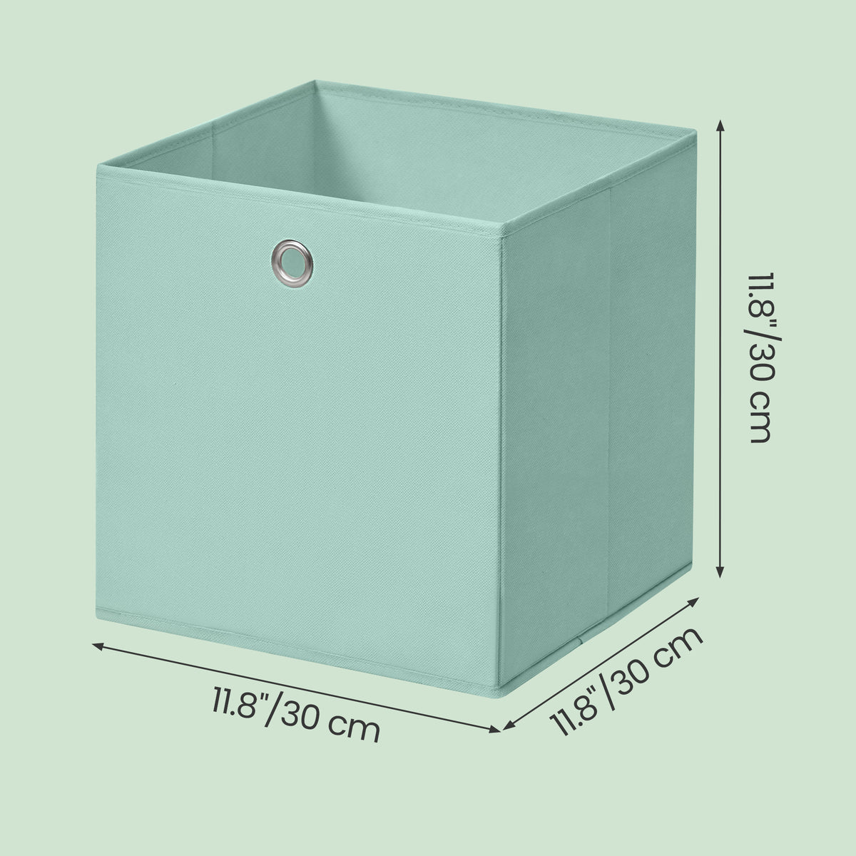 LEDREM Storage Cubes Set of 6, Odorless Foldable Fabric Bins, 11.8 x 11.8 x 11.8 Inches, Colorful