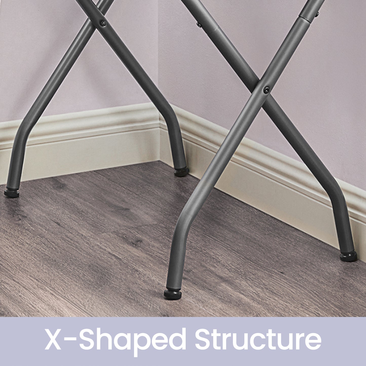 Luggage Rack, Pack of 2, Foldable Suitcase Stand for Guest Room & Bedroom, Steel Frame, Space-Saving Storage, Gray