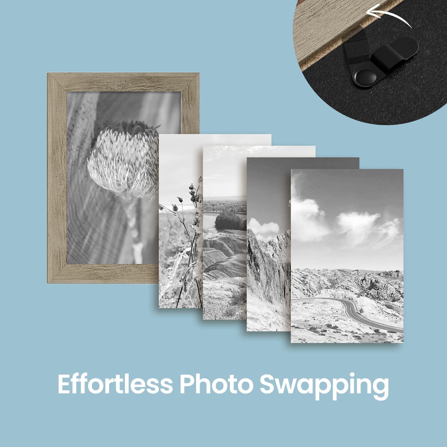 Picture Frames Set of 10, Collage Photo Frame Set with Two 8x10, Four 5x7 & Four 4x6, Wall Gallery Decor or Table Display, Glass, Maroon Brown, Heather Greige and Ash Black