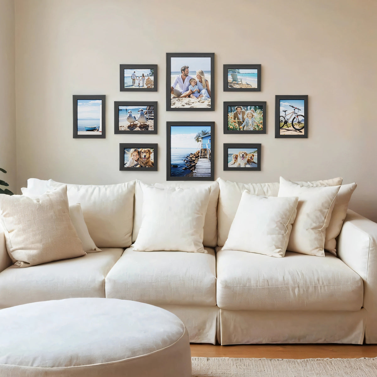 Set Picture 10-Pack Collage Picture Frames Set - Includes 8x10, 5x7 & 4x6 Sizes, G ...