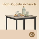 LEDREM Compact Bar Table - 36.2" Height, 220lb Capacity, Space-Saving Design, Easy Assembly, 23.6x23.6 Inches, Greige and Black